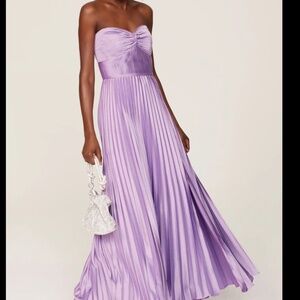 Amur Pleated Purple Dress